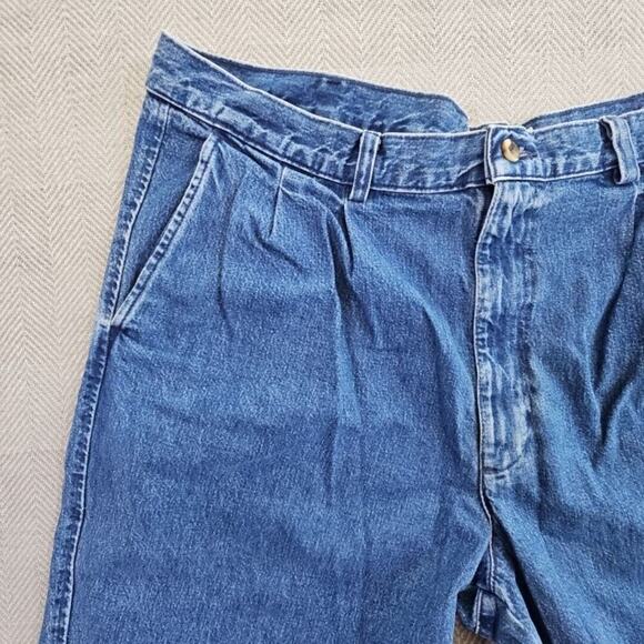 Vintage Roundtree & Yorke Jeans Men's 40x28 Blue Denim Pleated Relaxed Y2K Boho - Picture 16 of 16